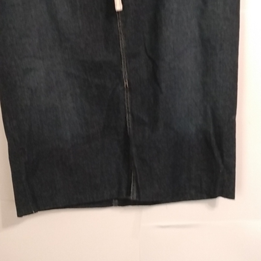 Vtg Y2k Venizia Dark Rinse Jeans Denim Skirt Modest Trad Wife Discreet College - Picture 4 of 10